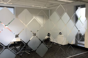 Frosted window film with custom pattern - window graphics Malta